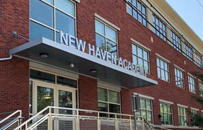 New Haven Academy school entrance.