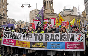 "Stand Up to Racism" Demonstration in London.