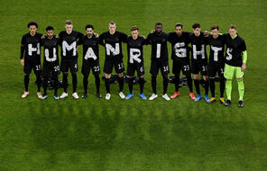 German National Team Displays Human Rights Message at World Cup.
