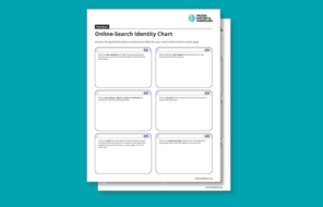 A preview image of the Online-Search Identity Chart Template. 