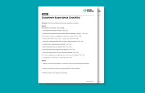 Classroom Experience Checklist Document Preview