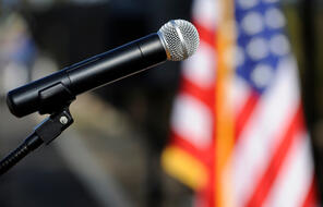 Microphone And Flag