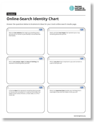 A preview image of the Online-Search Identity Chart template. 