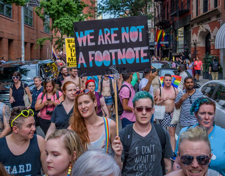Photo from trans rights march.