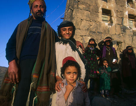 A Jewish family pictured in Yemen 
